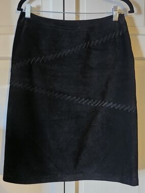 Y2K Black Leather Mini Skirt • Genuine Sonoma • Size 6 • Indie Sleaze Alt